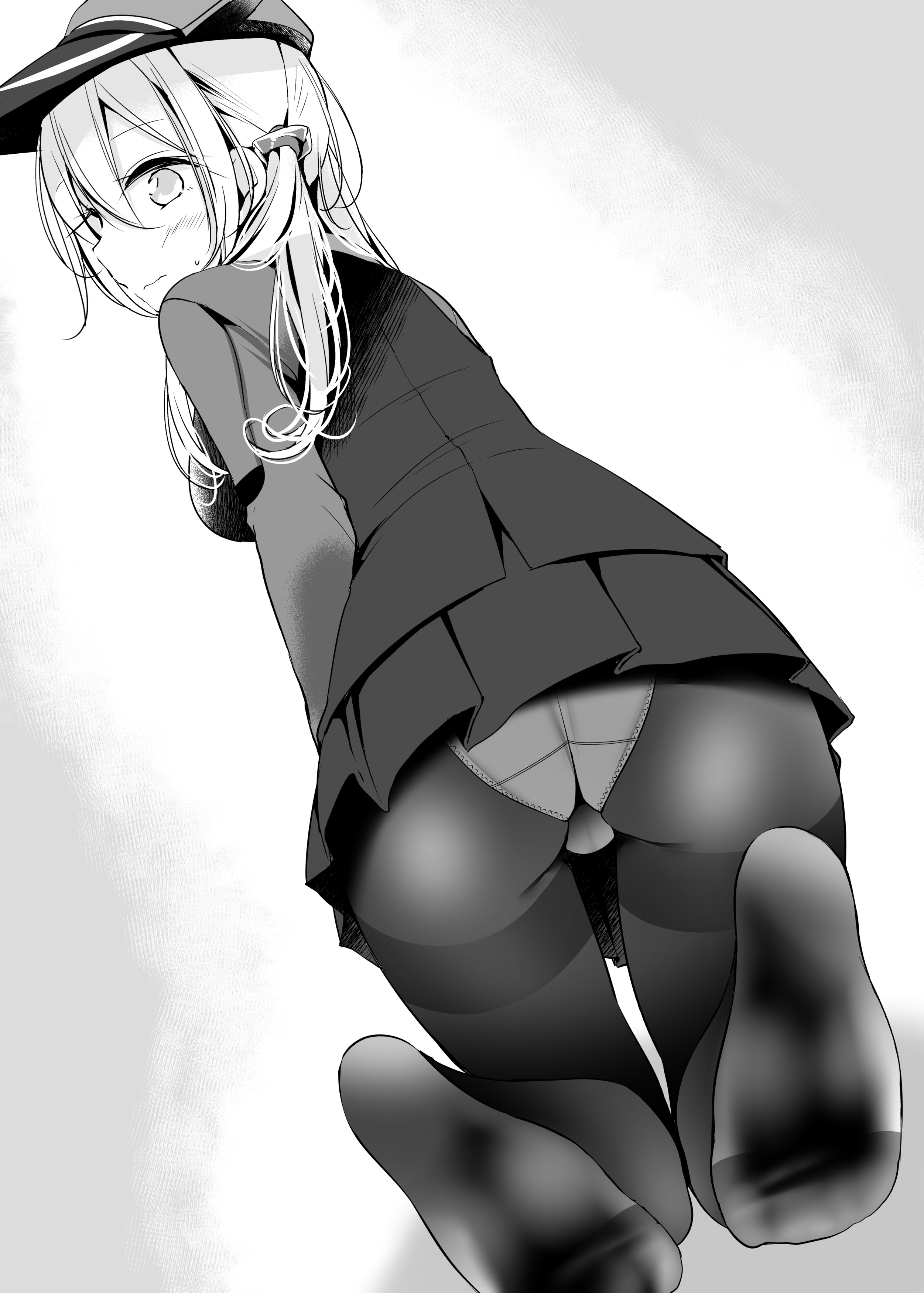 Oouso Kantai Collection Prinz Eugen Kancolle Ass Feet Monochrome